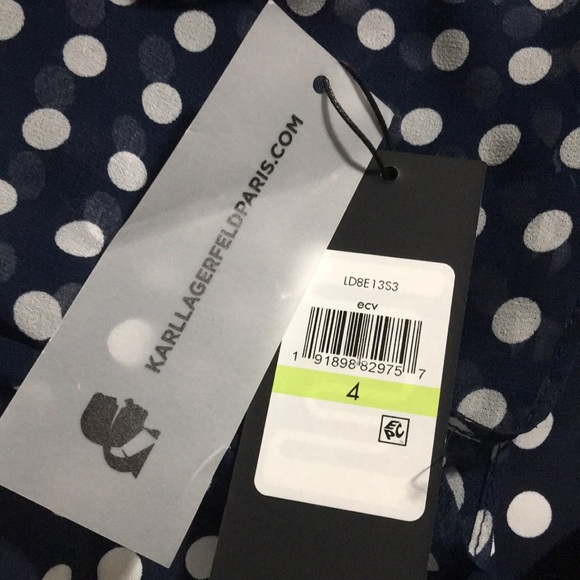 KARL LAGERFELD PARIS Printed Chiffon Shift Dress - Picture 4 of 9